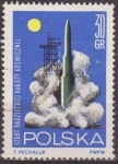 Sellos de Europa - Polonia -  Polonia 1964 Scott 1292 Sello Nuevo Carrera Espacial Lanzamiento de cohete ruso matasellos de favor 