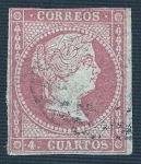 Stamps Spain -  Isabel II. - Edifil 44