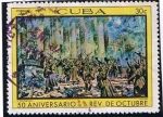 Stamps Cuba -  50 Aniversario d la Rev.de Octubre