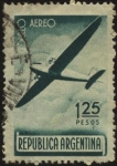 Sellos de America - Argentina -  Avión bimotor. Emisión para el servicio aeropostal, usada a veces para el franqueo común.