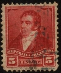 Sellos del Mundo : America : Argentina : General Bernardino Rivadavia. 1780 – 1845.Fue Presidente de las Provincias Unidas del Río de la Plat