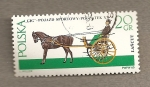 Stamps Poland -  Coche caballos