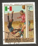 Sellos de Asia - Emiratos rabes Unidos -  Manama - Mundial de fútbol México 1970