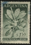 Stamps Argentina -  Rama y hojas de la Ilex Paraguariensis - yerba mate - . Recipiente también denominado mate y bombill