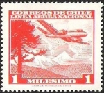 Sellos de America - Chile -  LINEA AEREA NACIONAL - ARAUCARIA