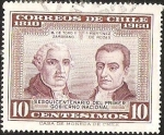 Sellos de America - Chile -  SESQUICENTENARIO DEL PRIMER GOBIERNO NACIONAL - MATEO DE TORO Y ZAMBRANO - MARTINES DE ROZAS.