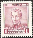 Sellos de America - Chile -  PROCERES - FRANCISCO PINTO.