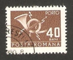 Sellos de Europa - Rumania -  corneta postal