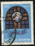 Stamps : America : Argentina :  Navidad de 1981. Vitral de la Basílica Menor Nuestra Señora de la Merced,  de la ciudad de San Migue