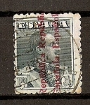 Stamps Spain -  Alfonso XIII / Sobrecargados Seg. Rep.