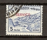 Stamps Pakistan -  Paso de Kyber. / Sobrecargado./ Servicio.