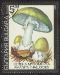 Sellos del Mundo : Europe : Bulgaria : SETAS-HONGOS: 1.120.031,02-Amanita phalloides -Dm.991.7-Y&T.3352-Mch.3886-Sc.3597