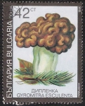 Sellos del Mundo : Europe : Bulgaria : SETAS-HONGOS: 1.120.035,02-Gyromitra esculenta -Dm.991.11-Y&T.3356-Mch.3890-Sc.3601