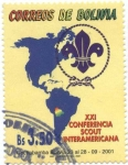 Sellos del Mundo : America : Bolivia : XXI Conferencia Scout Interamericana