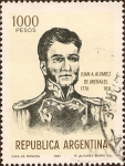 Stamps : America : Argentina :  Próceres: Juan A. Alvarez de Arenales (1770-1831).