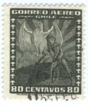 Stamps Chile -  Aereos Internacionales