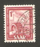 Stamps Germany -  saar - engranajes