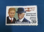 Stamps United States -  LAWRENCE and ELMER SPERRY (Aviation Pioneers)