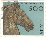 Stamps : America : Italy :  El Bronce de Pergola / Escultura