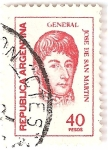 Stamps : America : Argentina :  San Martin