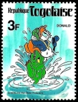 Stamps Togo -  TOGO 1980 Scott 1001 Sello ** Walt Disney Donald y el cocodrilo 3F 