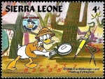 Stamps Sierra Leone -  SIERRA LEONE 1984 Scott 660 Sello ** Walt Disney 50 Aniversario de Donald en Mathmagic Land Meeting 