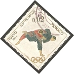 Stamps Europe - Monaco -  Olimpiadas de Tokio 1964, judo