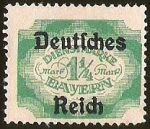 Stamps Germany -  DIENFTMARKE BAYERN SOBRESTAMPACION