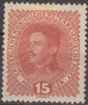 Sellos de Europa - Austria -  AUSTRIA 1917 Scott 168 Sello * Emperador Karl I c/charnela 15h Osterreich Autriche 