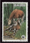 Stamps Democratic Republic of the Congo -  Reserva de la fauna de los okapis