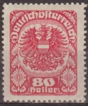 Sellos de Europa - Austria -  AUSTRIA 1920 Scott 238 Sello ** Escudo de Armas 80h Osterreich Autriche 