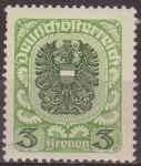 Stamps Austria -  AUSTRIA 1920 Scott 243 Sello * Escudo de Armas 3k Osterreich Autriche 