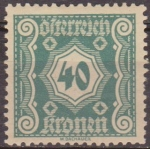 Sellos de Europa - Austria -  AUSTRIA 1922 Scott J112 Sello * Cifras Numeros 40k Osterreich Autriche 