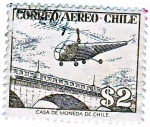 Sellos de America - Chile -  Helicóptero