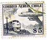 Sellos de America - Chile -  Trenes