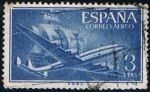 Stamps Spain -  175  Super constelacion y nao Santa Maria