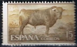 Stamps Spain -  1254  Toro de Lidia