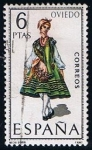 Stamps Spain -  1909  Trajes Regionales de Oviedo