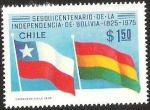 Stamps Chile -  150° ANIVERSARIO DE LA INDEPENDENCIA DE BOLIVIA