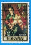 Stamps Spain -  1965 La Virjen co los Niños Jesus y Juan