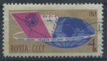 Stamps Russia -  Scott 2940 - Carta y globo