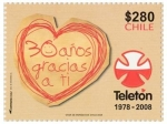 Stamps Chile -  Teleton 2008