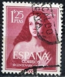 Stamps Spain -  España 1953 1129 Sello º Cent. Ribera El Españoleto Sta. Mª Magdalena 1,25p