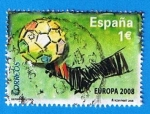 Stamps Spain -  4429  (0)  Selecion española de futbol campeona de Europa 2008  1,00