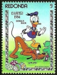 Sellos del Mundo : America : Antigua_y_Barbuda : Redonda (Iles des Antilles) 1984 Sello ** Walt Disney Easter 5c Pluto y Pato Donald Buscando Huevos 