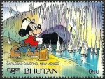 Stamps Bhutan -  Bhutan 1991 Scott 960 Sello ** Walt Disney Cavernas Carlsbad ** Mexico 6nu