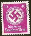 Stamps : Europe : Germany :  DEUTSCHES REICH - DIENFMARKE - CRUZ EVASTICA Y CORONA