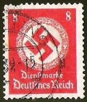 Stamps : Europe : Germany :  DEUTSCHES REICH - DIENFMARKE - CRUZ EVASTICA Y CORONA