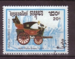 Sellos del Mundo : Asia : Cambodia : serie- Coches tirados por caballos