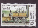 Stamps Asia - Cambodia -  serie- Locomotoras de vapor